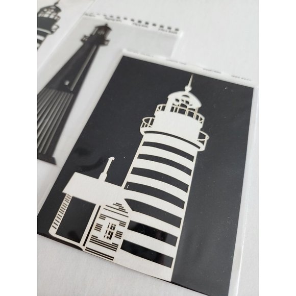 Scrapbooking DieCut Shape - Stamping Station LOT 3 LIGHTHOUSES New Vintage #24 - Picture 4 of 4